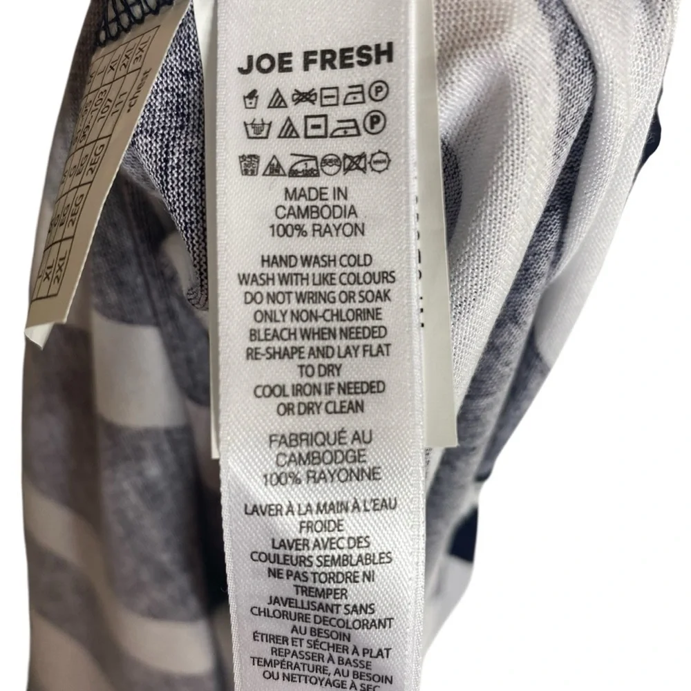Joe Fresh Black and White Casual Sheath Maxi - XL - CO Cambodia NWOT